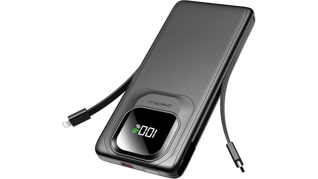 built in cable portable charger