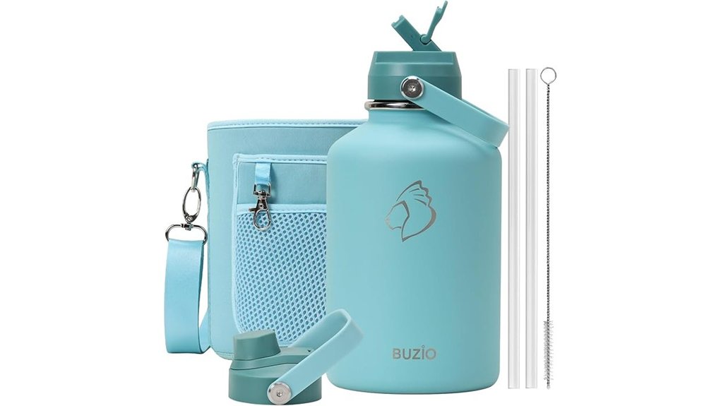 The Best Insulated Water Bottles for Beach-Ready Hydration 12 buzio 64oz insulated straw lid