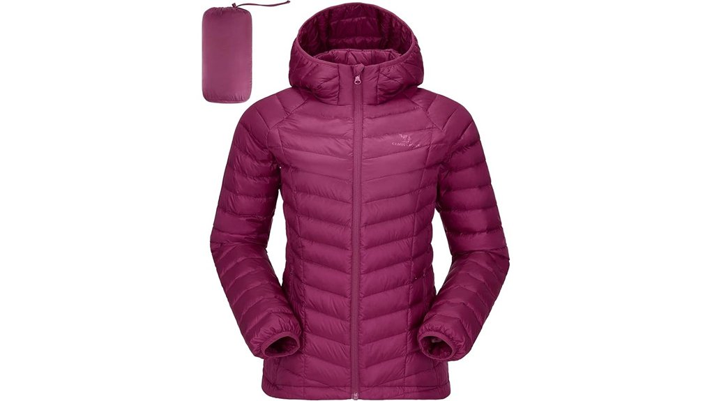 Packable, Warm Winter Jackets for Travel 7 camelsports women s hooded puffer