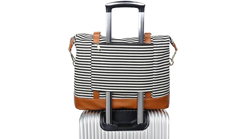 Travel Totes That Double as a Personal Item for Travelers 7 canvas travel tote zipper