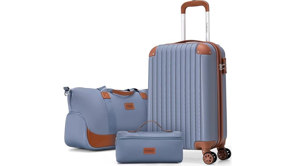 Best Lightweight Luggage Sets for Couples 5 carry on 3 piece tsa approved