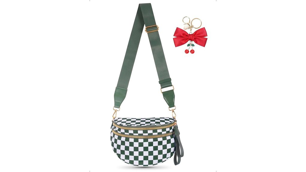 The Best Bum Bags for Festival Travel 11 checkered nylon crossbody bag