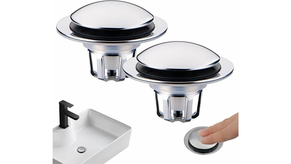 chrome sink drain stoppers
