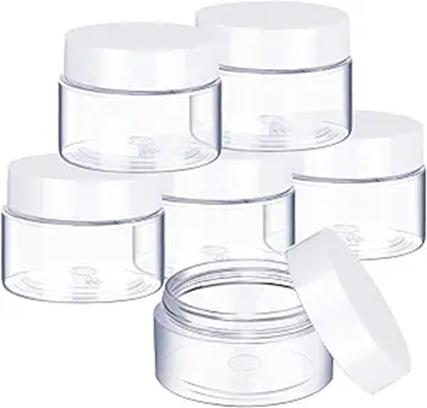 clear 2oz plastic jars
