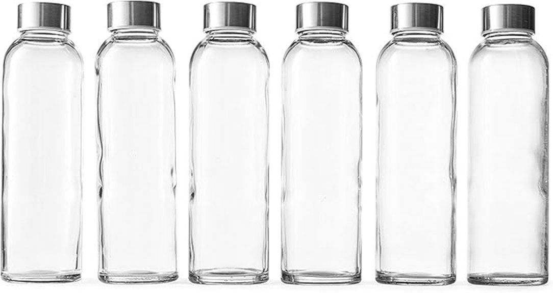 7 Best Reusable Water Bottle 6 clear glass water bottles