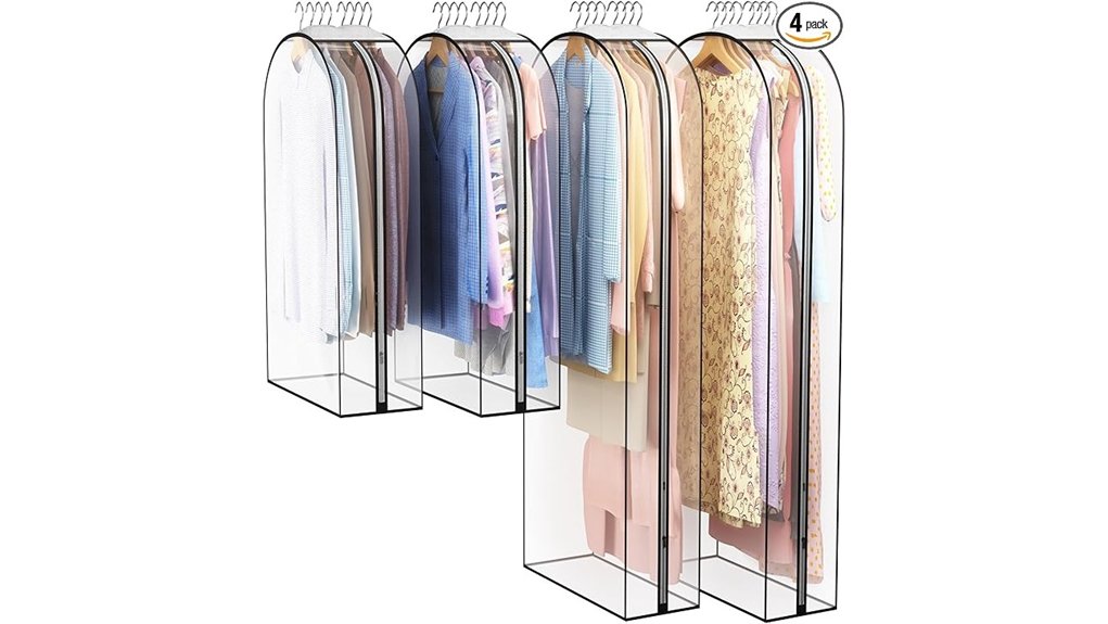 clear gusseted garment bags
