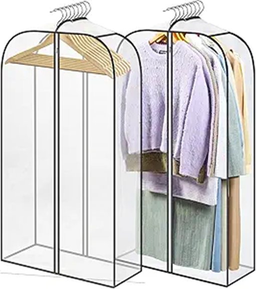 clear zippered garment bags
