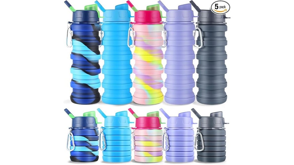 collapsible water bottles set