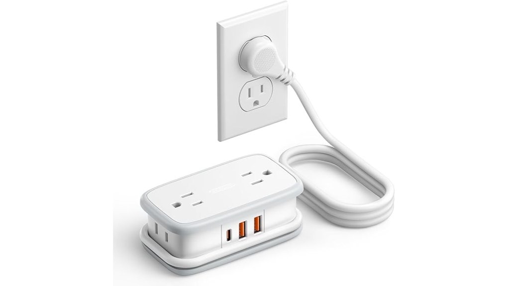 compact power strip outlets