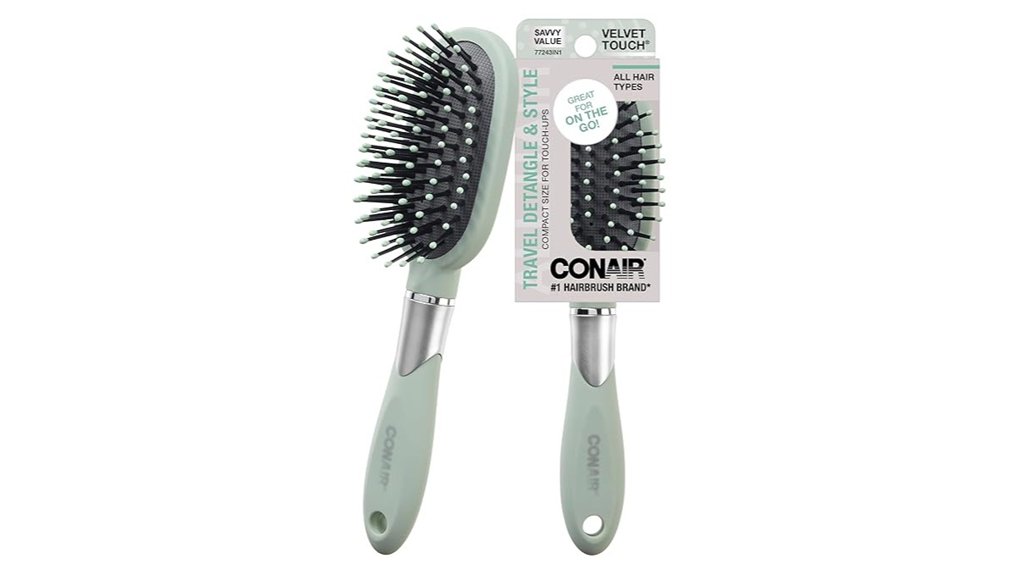 Travel-Ready Hairbrushes: Compact Detangling Essentials 10 conair velvet touch hairbrush