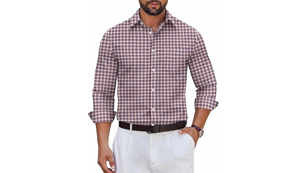 coofandy plaid button down shirt