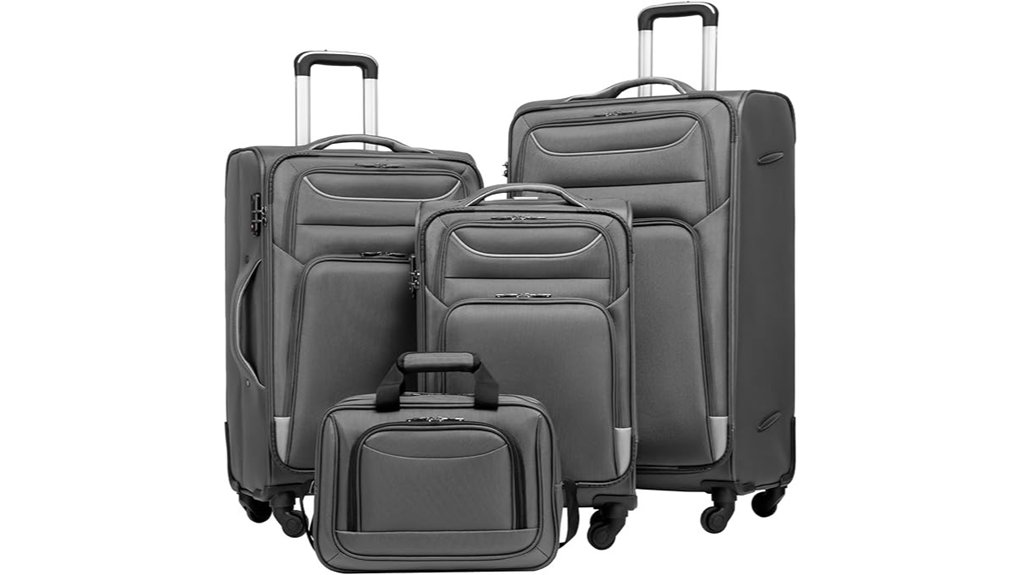 Best Lightweight Luggage Sets for Couples 12 coolife four piece tsa set