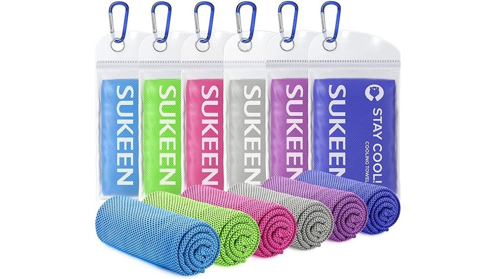 cooling towels quick dry six pack