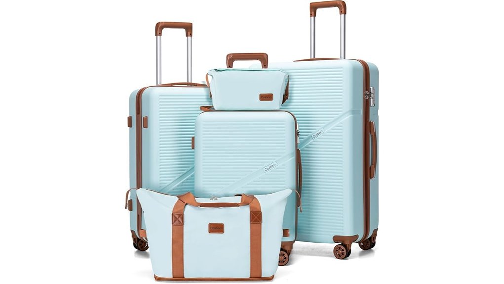 Hard-Shell Suitcases: Polycarbonate vs ABS—Which Wins 3 cosbarn five piece hardside luggage