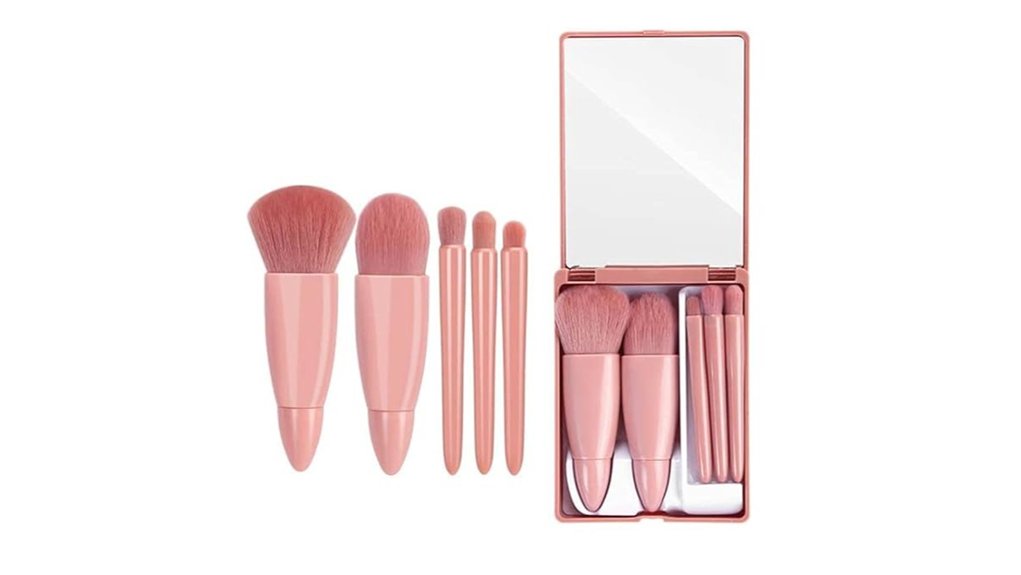 Best Mini Makeup Brush Sets for Effortless Travel 4 coshine 5 brush travel kit