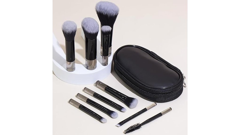 Best Mini Makeup Brush Sets for Effortless Travel 2 coshine portable 10 piece brush