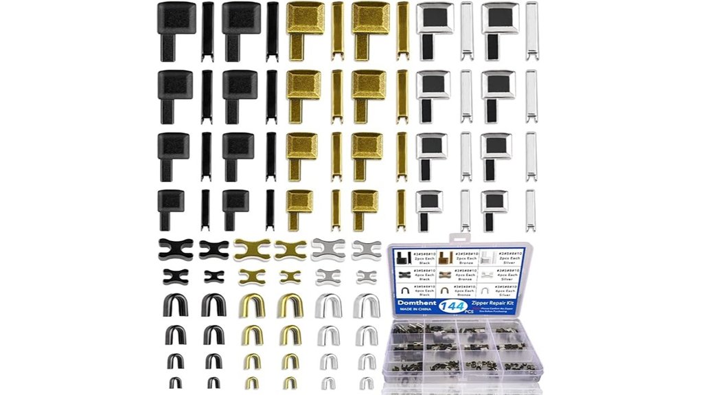 Best Travel Repair Kits for Broken Zippers and Loose Screws 13 domthent 144 piece zipper kit