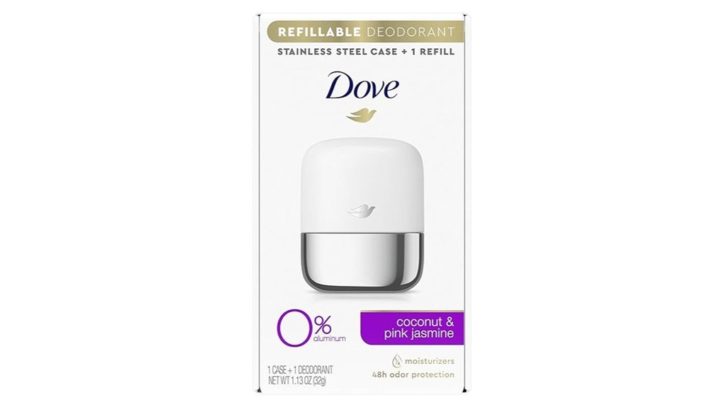 Best Refillable Deodorant Travel Pods You'll Actually Use 8 dove refillable aluminum free kit
