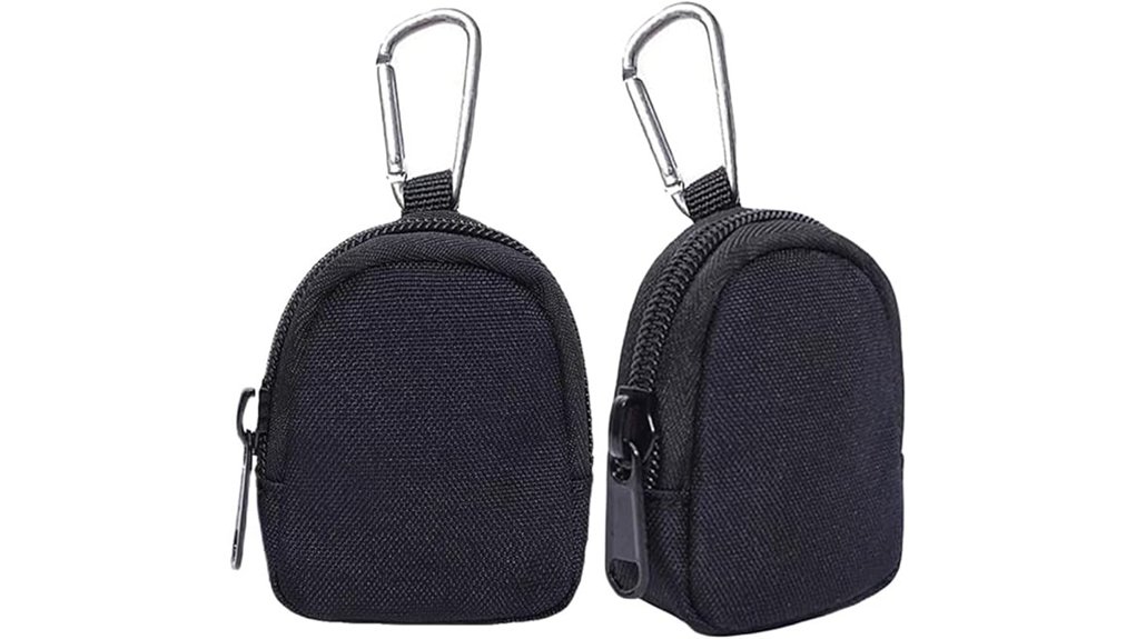 Best Small Zip Pouches for Coins, Keys, and Earbuds 6 dual black tactical coin purses