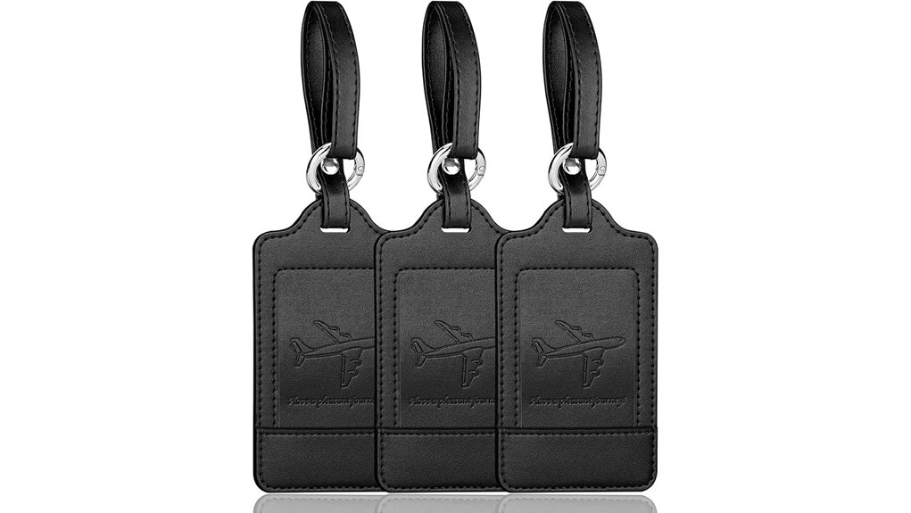 durable leather luggage tags