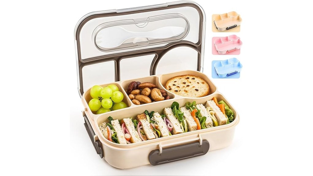 easyfun 4 compartment bpa free khaki