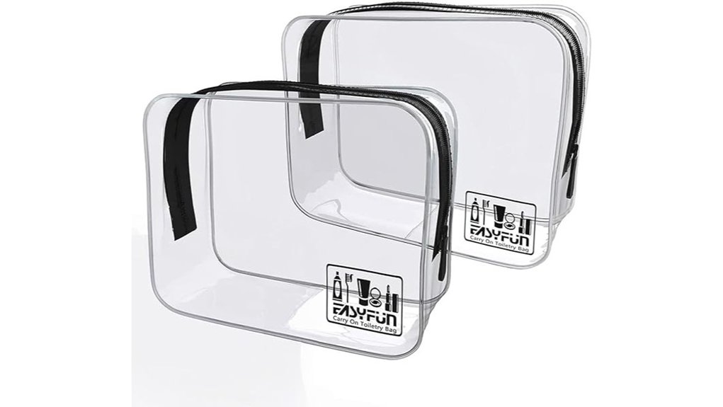 TSA-Approved Toiletry Bags & Sizes You’ll Want for Travel 14 easyfun clear tsa 2 pack