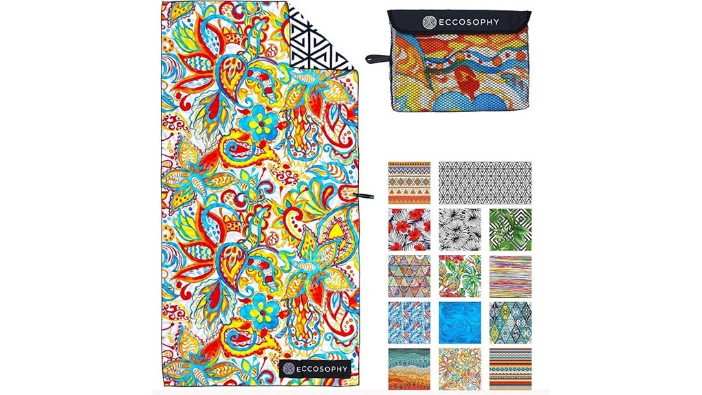 Lightweight Beach Towels That Save Space on Travel 14 eccosophy sand free quick dry towel