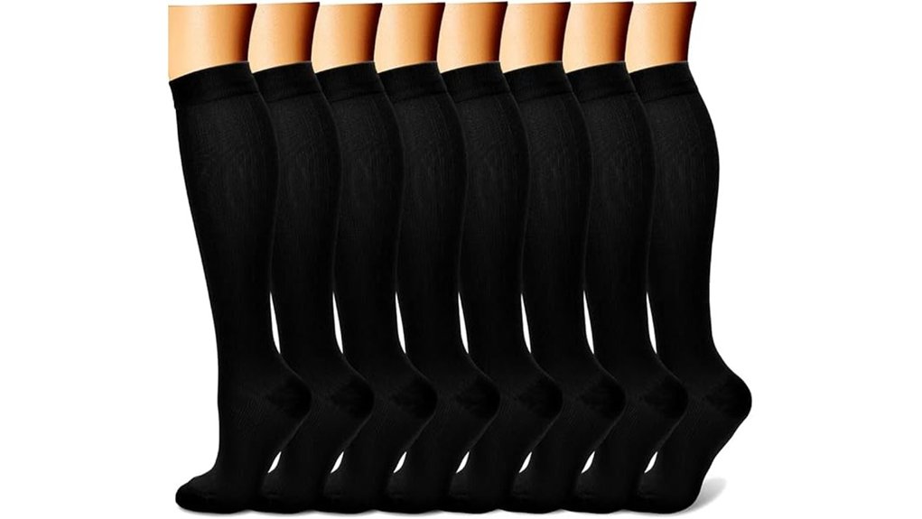 eight pairs compression socks