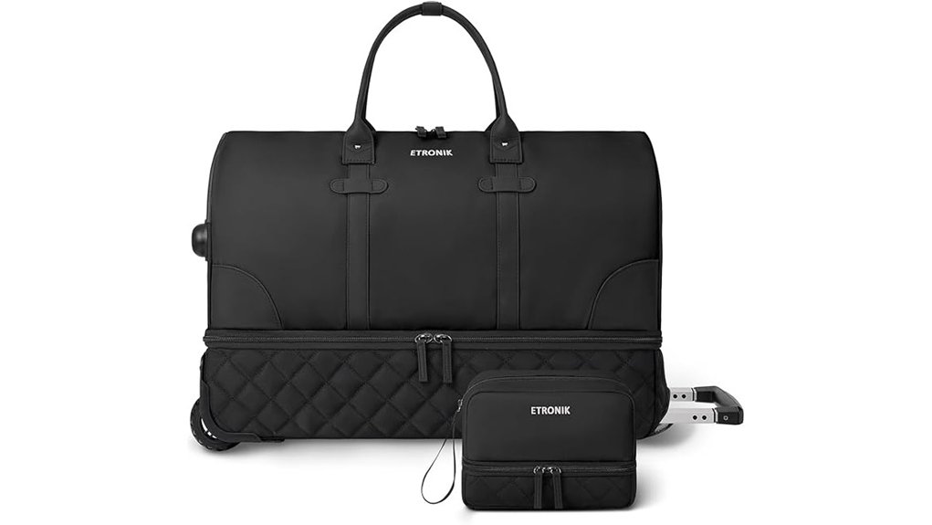 Weekend Travel Bags: Duffel vs Backpack vs Rolling 15 etronik 21 inch flight approved duffle