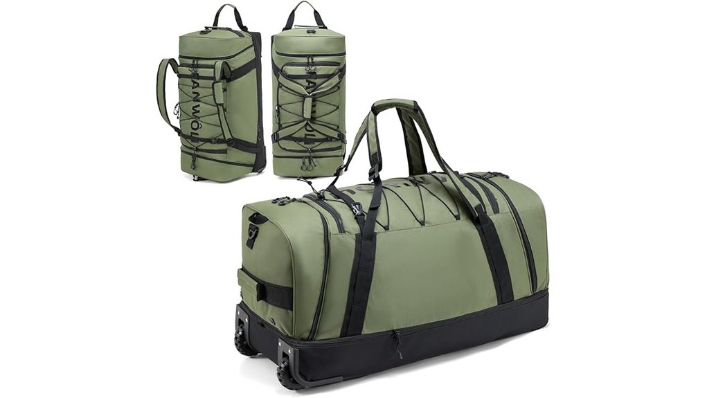Weekend Travel Bags: Duffel vs Backpack vs Rolling 13 fanwoli 85 100l rolling shoe duffle