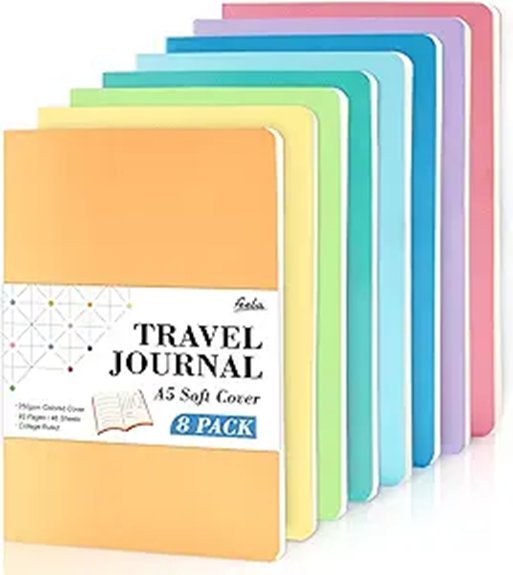 feela 8 pack pastel journals