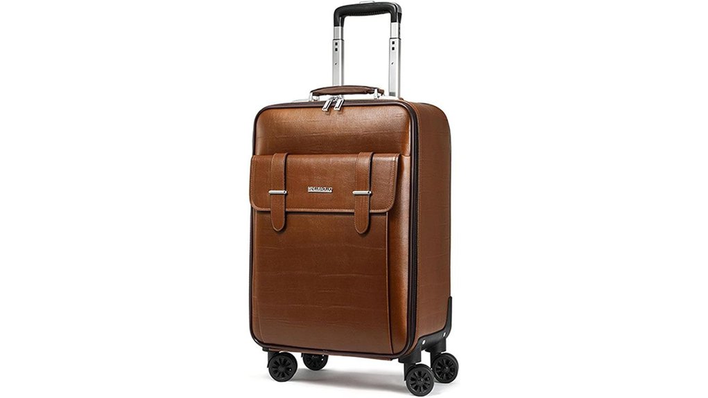 Soft-Shell Suitcases with TSA-Friendly Locks You'll Love 5 feilario 20in leather carry on