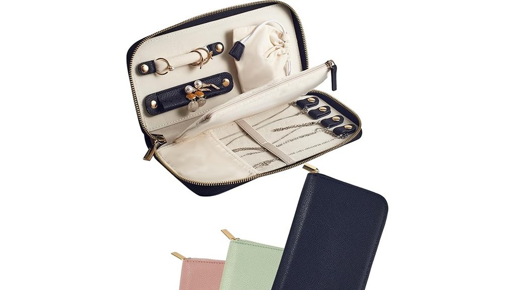 Jewelry Travel Cases That Keep Everything Untangled 15 femiecho travel jewelry organizer