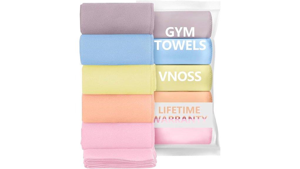 Workout Towels (Microfiber): The Best Freedom From Sweat 15 five count pastel quick dry towels