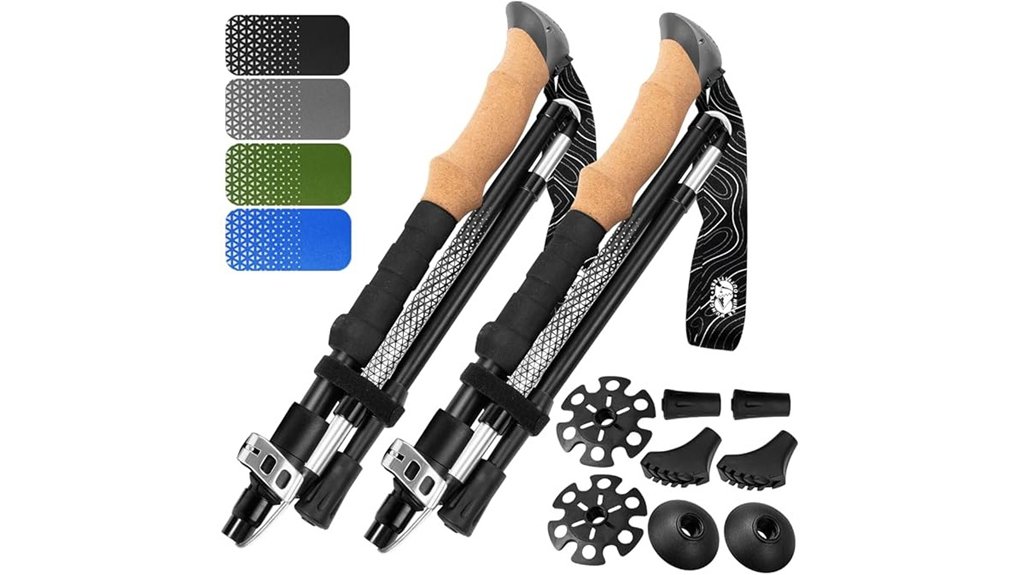 foldable adjustable aluminum poles