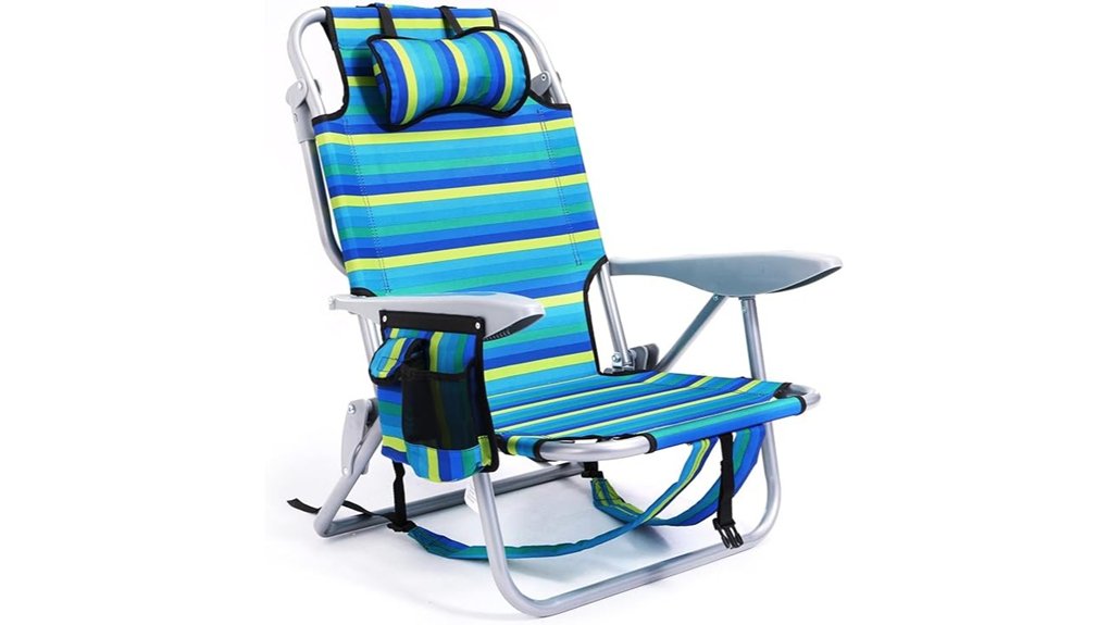 Lightweight & Portable Beach Chairs for Ultimate Sand Comfort 4 foldable headrest cupholder chair