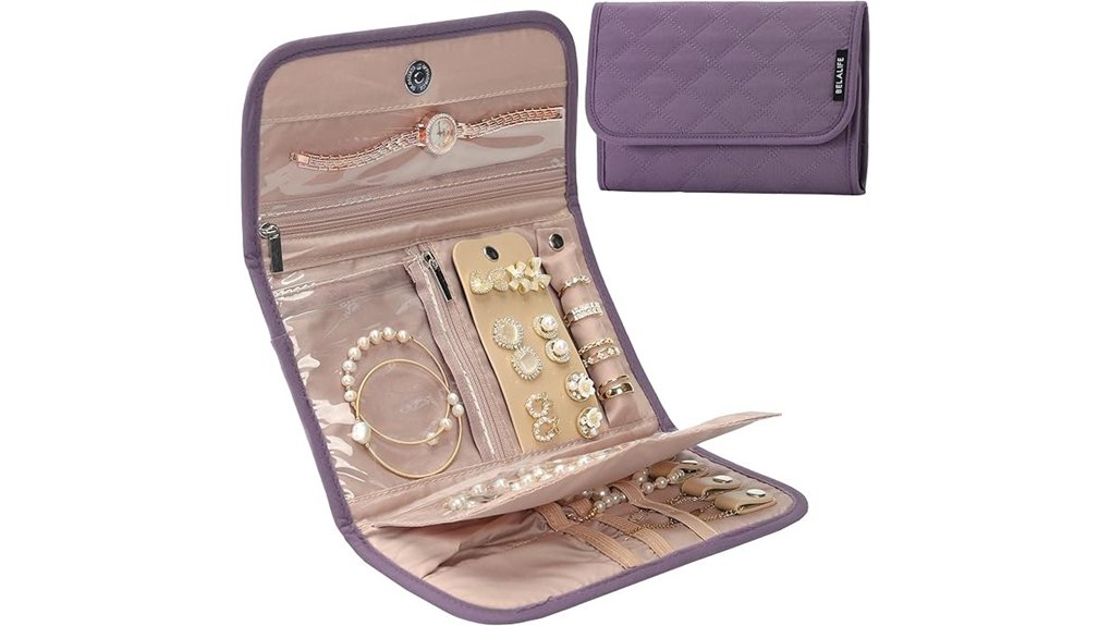 Jewelry Travel Cases That Keep Everything Untangled 1 foldable travel jewelry organizer
