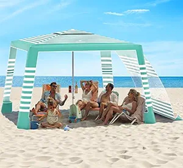 foldable uv beach cabana