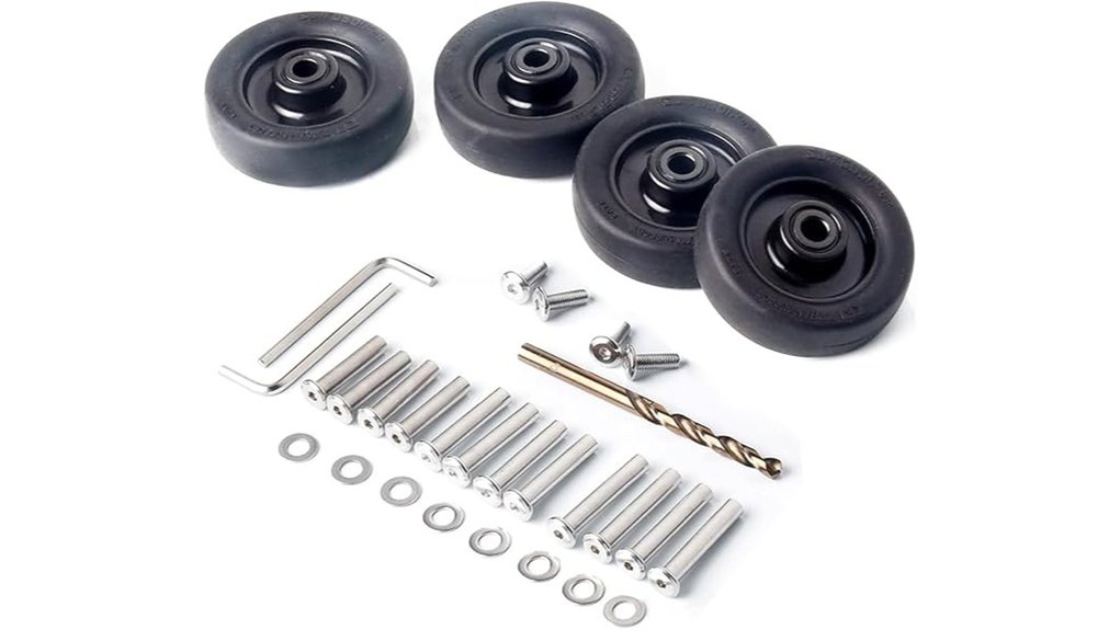 Luggage With Replaceable Wheels That Last Forever 11 four pack 50x15mm luggage wheels