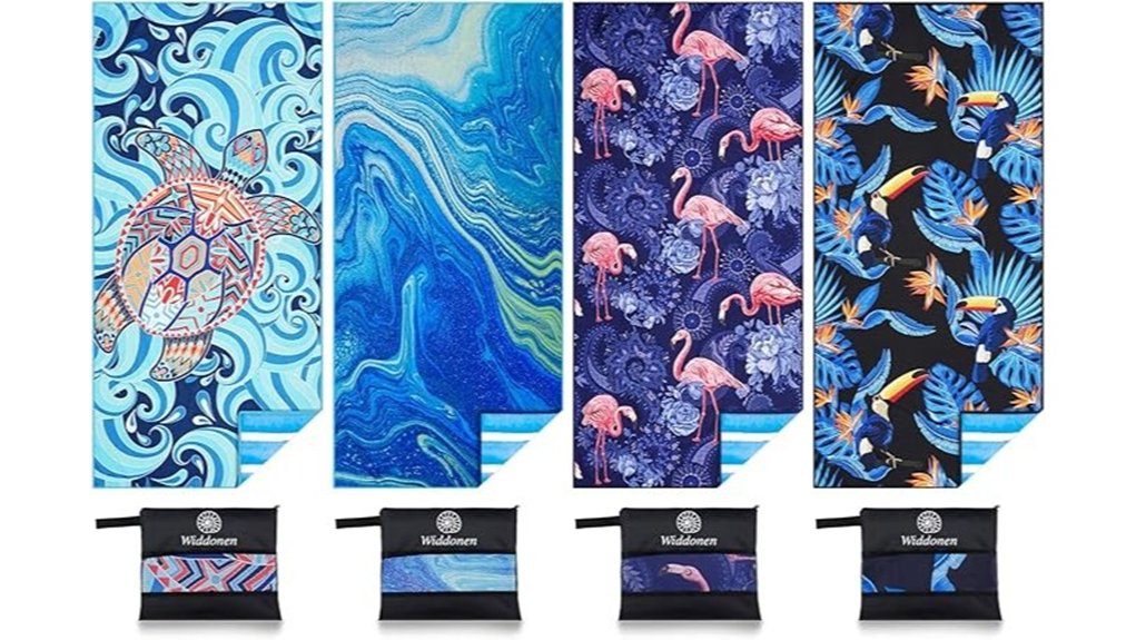 Lightweight Beach Towels That Save Space on Travel 4 four pack microfiber beach towels