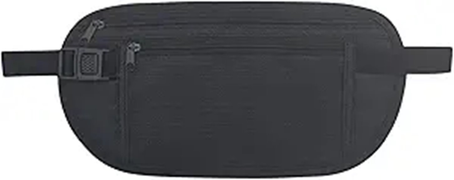 Top Hidden Pocket Waistbands That Stay Invisible 11 funincrea black rfid belt