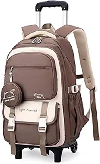 Kids' Luggage: Rolling vs Backpack, Which to Choose 14 girls brown rolling backpack