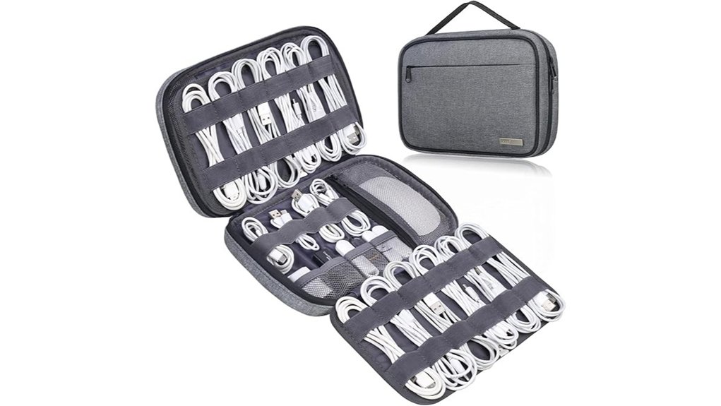Cable Organizer Pouches to Keep Your Cords Tangle-Free 5 gray 6 layer cord organizer
