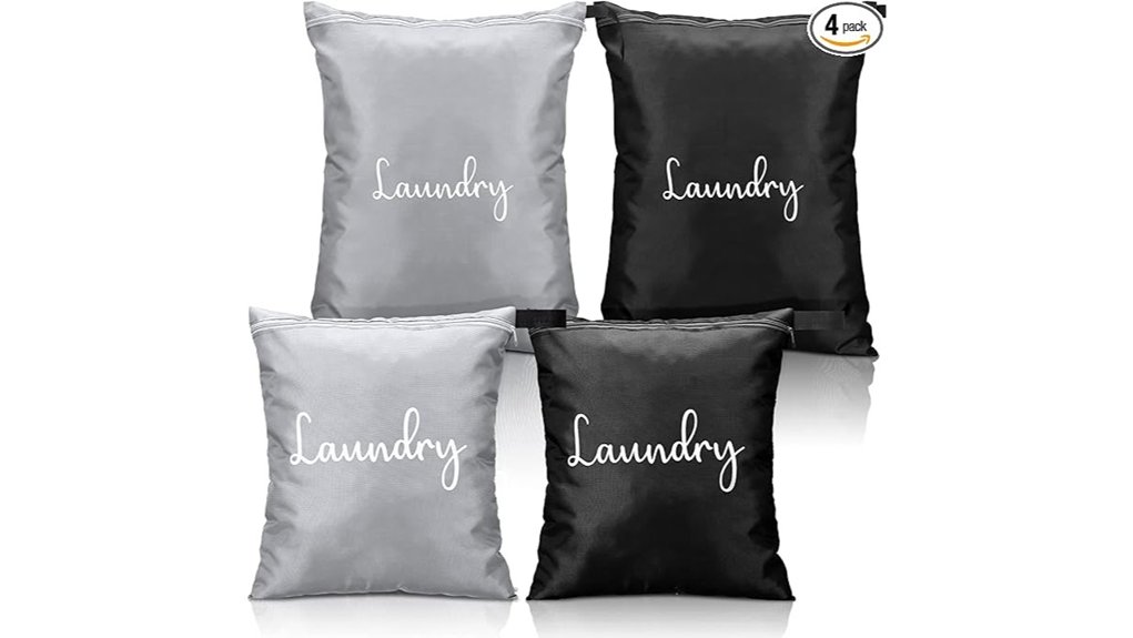 Clean/Dirty Packing Organizers (Laundry Separators That Don’t Leak) 12 gray black waterproof laundry packs