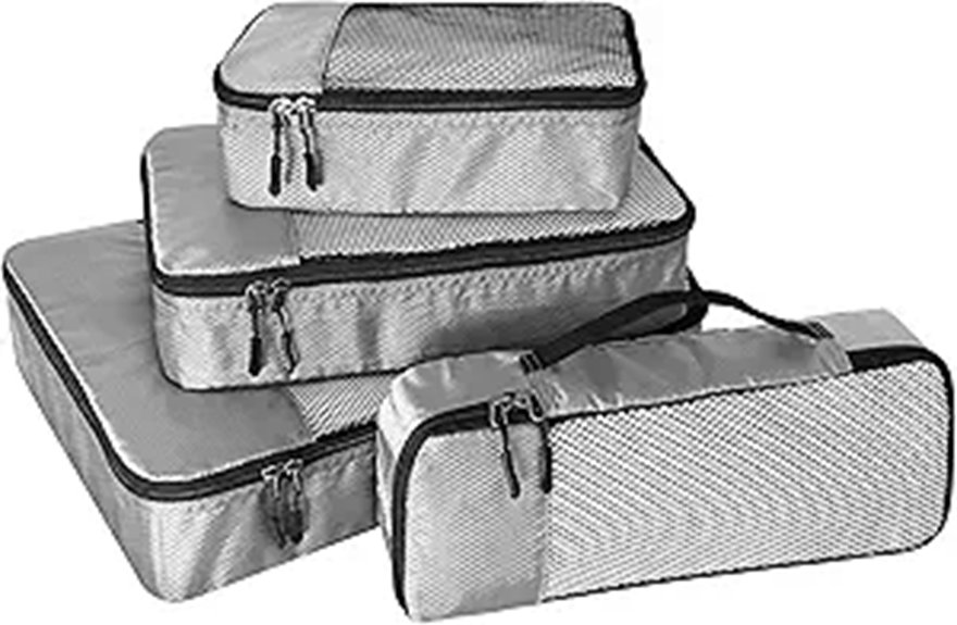 grey 4 piece packing cubes