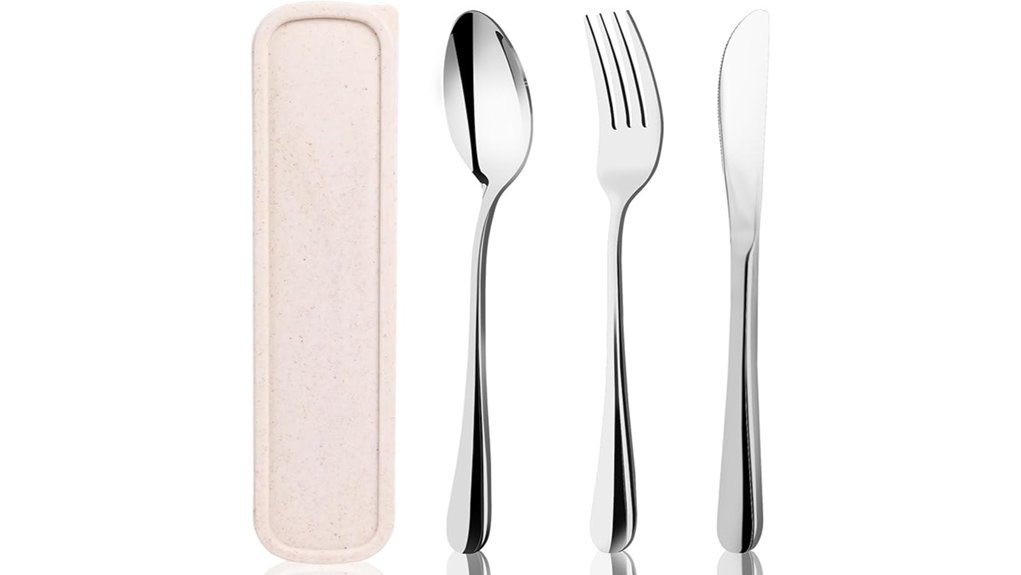 hansgo beige stainless cutlery