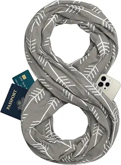 hidden zipper infinity scarf