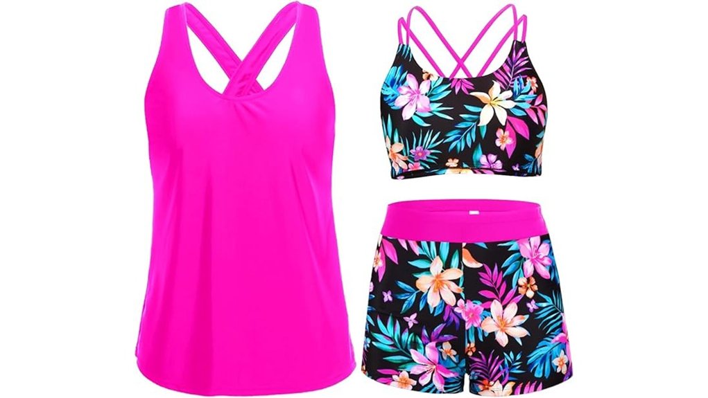 Best Quick-Dry Clothing Sets for Effortless Beach Holidays 11 holipick 3 piece tankini set