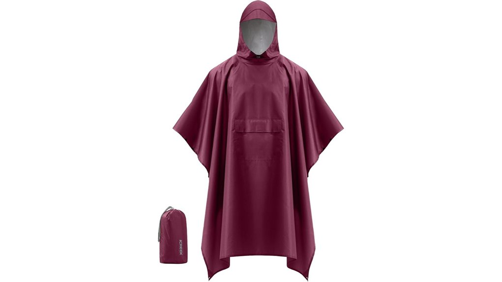 icreek hooded packable poncho