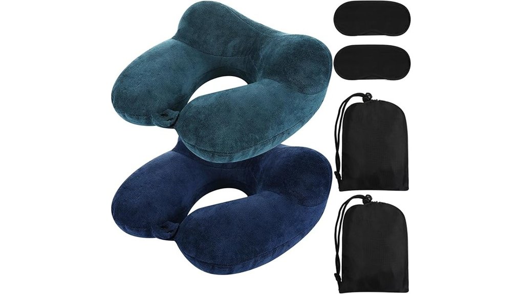 15 Best Inflatable Neck Pillow 6 inflatable travel pillow set